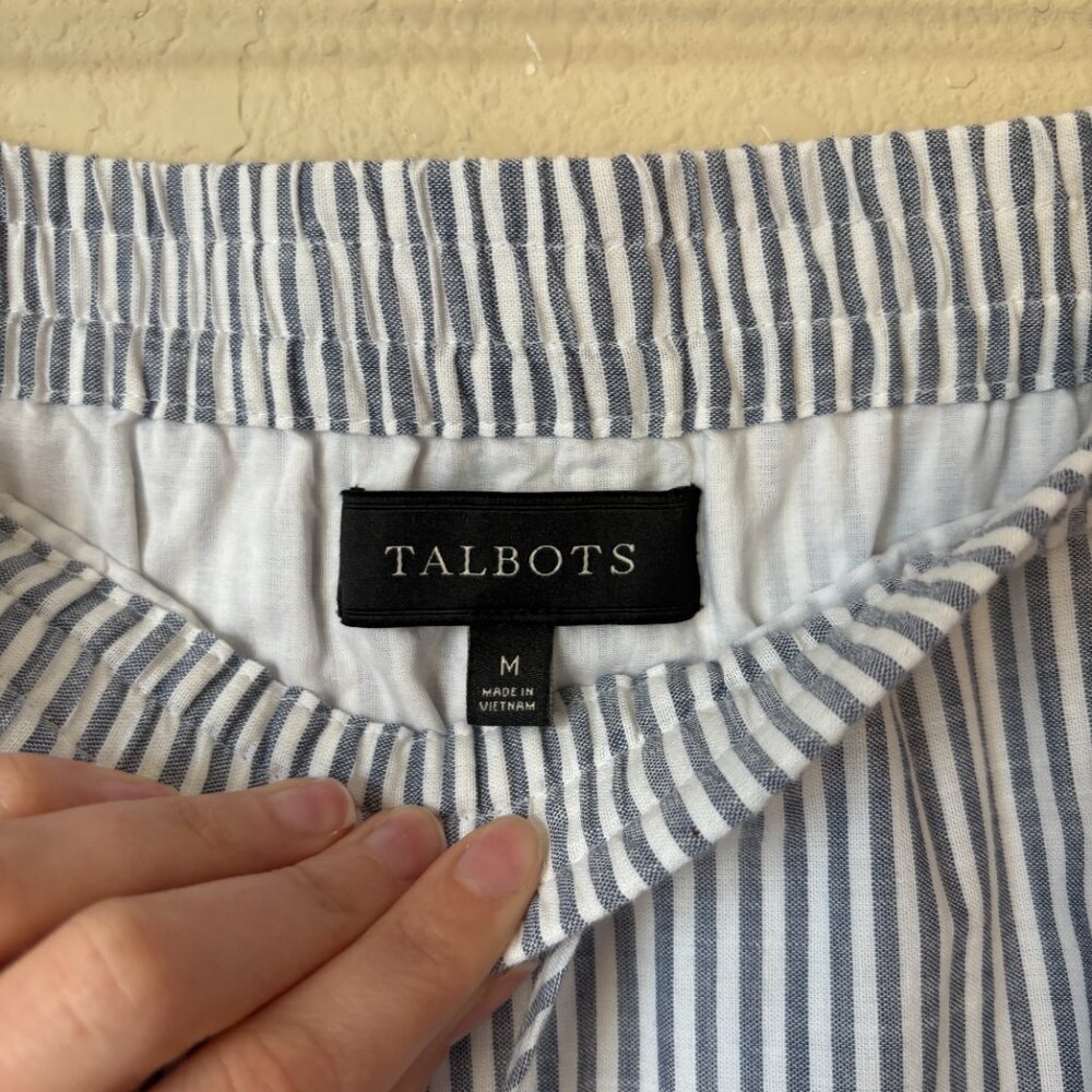 Talbots Tiered Nautical Cotton Midi Skirt - Picture 3 of 9